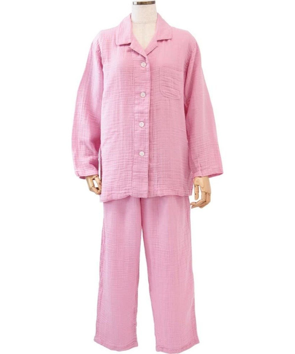 【ウチノ/UCHINO】のクレープガーゼレディスパジャマ インテリア・キッズ・メンズ・レディースファッション・服の通販 founy(ファニー) 　ファッション　Fashion　レディースファッション　WOMEN　パジャマ　Pajamas　ピンク|ID: prp329100002063298 ipo3291000000025936617
