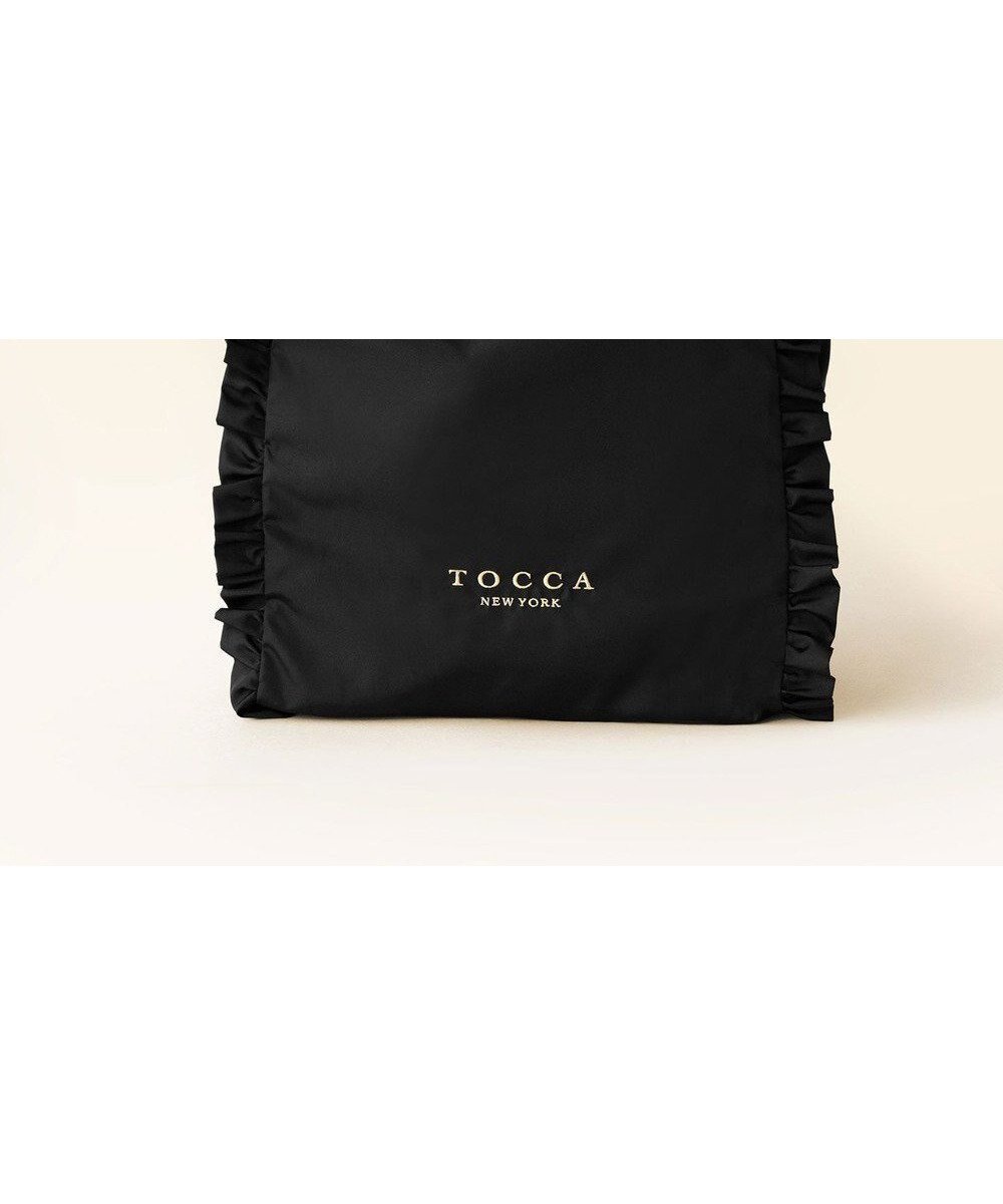 【トッカ/TOCCA】の【大人百花掲載】【A4サイズ対応・折りたたみ可】TRIM WAVES SUBBAG サブバッグ インテリア・キッズ・メンズ・レディースファッション・服の通販 founy(ファニー) 　ファッション　Fashion　レディースファッション　WOMEN　バッグ　Bag　コンパクト　Compact　財布　Wallet　雑誌　Magazine　トリミング　Trimming　人気　Popularity　フェミニン　Feminine　フラット　Flat　フリル　Frills　ポケット　Pocket　ラップ　Wrap　リュクス　Luxe　ビジネス 仕事 通勤　Business　ブラック系|ID: prp329100002110228 ipo3291000000028444653