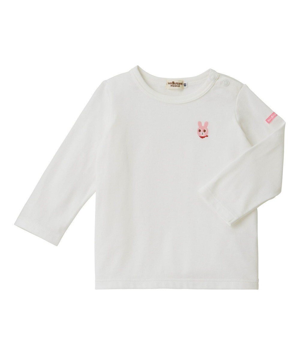 【ミキハウスホットビスケッツ/MIKI HOUSE HOT BISCUITS / KIDS】の【70-140cm】 ワンポイント長袖Tシャツ 人気、トレンドファッション・服の通販 founy(ファニー) 　ファッション　Fashion　キッズファッション　KIDS　トップス・カットソー　Tops/Tees/Kids　A/W・秋冬　Aw・Autumn/Winter・Fw・Fall-Winter　S/S・春夏　Ss・Spring/Summer　おすすめ　Recommend　カットソー　Cut And Sew　ワンポイント　One Point　夏　Summer　長袖　Long Sleeve　 other-1|ID: prp329100002127415 ipo3291000000029394902