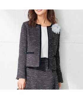 【エニィ スィス/any SiS】 【セットアップ対応】リップルボーダー ノーカラー ジャケット人気、トレンドファッション・服の通販 founy(ファニー) ファッション Fashion レディースファッション WOMEN アウター Coat Outerwear ジャケット Jackets ノーカラージャケット No Collar Leather Jackets S/S・春夏 Ss・Spring/Summer ギャザー Gather シフォン Chiffon ジャケット Jacket セットアップ Set Up フェミニン Feminine ブレード Blade ポケット Pocket エレガント 上品 Elegant 切替 Switching 夏 Summer 春 Spring |ID:prp329100002140579