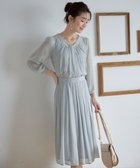 【ティアクラッセ/Tiaclasse】の【新色追加・洗える】シフォンギャザーワンピース サックス|ID: prp329100002209448 ipo3291000000028402493