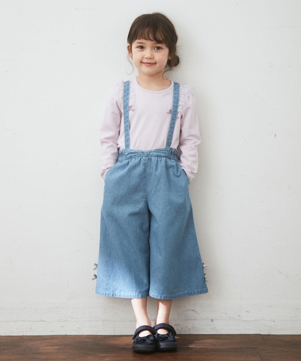 【エニファム/any FAM / KIDS】のデニム ガウチョパンツ 人気、トレンドファッション・服の通販 founy(ファニー) 　ファッション　Fashion　キッズファッション　KIDS　ボトムス　Bottoms/Kids　S/S・春夏　Ss・Spring/Summer　おすすめ　Recommend　ガウチョ　Gaucho　ガウチョパンツ　Gaucho Pants　デニム　Denim　ワイド　Wide　再入荷　Restock/Back In Stock/Re Arrival　夏　Summer　定番　Standard　春　Spring　 other-1|ID: prp329100002221457 ipo3291000000029437090