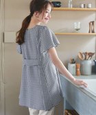 【ティアクラッセ/Tiaclasse】の【小倉優子さん着用・選べる袖TYPE・洗える】バックフレアチュニック 新色 半袖ギンガムチェック小|ID: prp329100002245379 ipo3291000000031936601