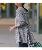 【ティアクラッセ/Tiaclasse】の【おのののかさん着用】半袖&七分袖選べる袖丈バックフレアチュニック 七分袖ギンガムチェック小|ID: prp329100002245379 ipo3291000000036014170