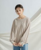 【グレース コンチネンタル/GRACE CONTINENTAL】のリブボリューム袖カットトップ ベージュ|ID: prp329100002259657 ipo3291000000028585154