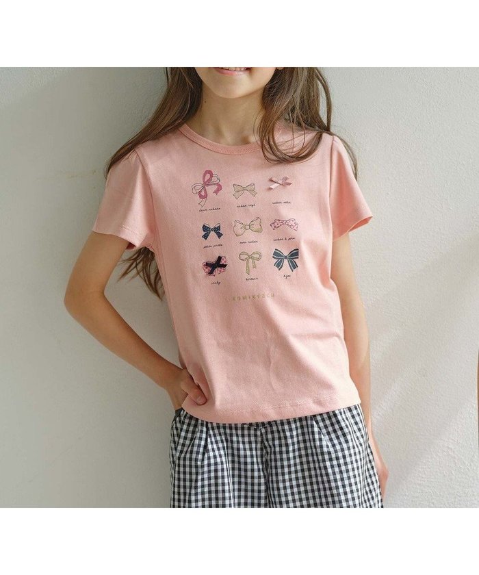 【組曲 / KIDS/KUMIKYOKU】の【110-140cm】Ruban Tシャツ インテリア・キッズ・メンズ・レディースファッション・服の通販 founy(ファニー) https://founy.com/ ファッション Fashion キッズファッション KIDS トップス・カットソー Tops/Tees/Kids S/S・春夏 Ss・Spring/Summer カットソー Cut And Sew ピーチ Peach ベーシック Basic リボン Ribbon 再入荷 Restock/Back In Stock/Re Arrival 半袖 Short Sleeve 夏 Summer 春 Spring |ID: prp329100002277978 ipo3291000000029388160