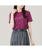 【エニィ スィス/any SiS】のロゴ刺繍 Tシャツ ボルドー|ID: prp329100002314932 ipo3291000000027696499