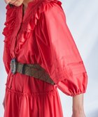 【グレース コンチネンタル/GRACE CONTINENTAL】のフリル刺繍タックドレス ピンク|ID:prp329100002328735