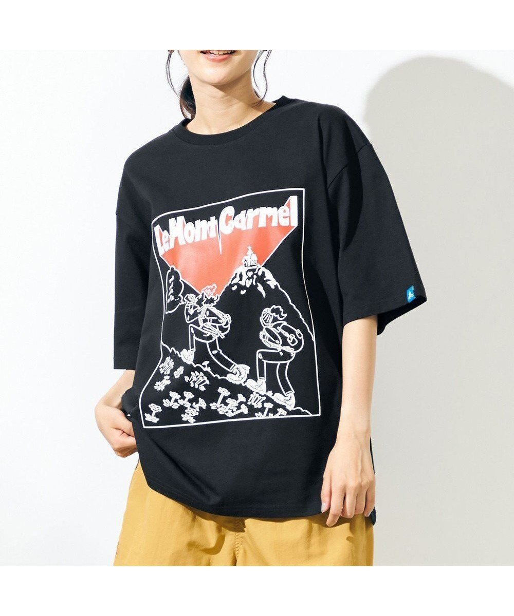 【シェアパーク/SHARE PARK / MEN】の【UNISEX】UVカット アートコラボTシャツ〈HIKING〉 インテリア・キッズ・メンズ・レディースファッション・服の通販 founy(ファニー) 　ファッション　Fashion　レディースファッション　WOMEN　トップス・カットソー　Tops/Tshirt　シャツ/ブラウス　Shirts/Blouses　ロング / Tシャツ　T-Shirts　カットソー　Cut and Sewn　春　Spring　カットソー　Cut And Sew　コラボ　Collaboration　吸水　Water Absorption　人気　Popularity　フランス　France　フロント　Front　プリント　Print　ユニセックス　Unisex　リラックス　Relax　ワーク　Work　再入荷　Restock/Back In Stock/Re Arrival　S/S・春夏　Ss・Spring/Summer　夏　Summer　ブラック|ID: prp329100002359153 ipo3291000000029639921