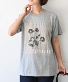 【ムーク/muuc】の〈コットン100% 透けにくい厚みの6.2オンス〉ポピー花刺繍の Tシャツ グレー|ID: prp329100002391729 ipo3291000000028392764