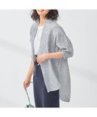 【23区/NIJYUSANKU】のLIBECO ビッグシルエット ポケット シャツ ブラックストライプ|ID: prp329100002392923 ipo3291000000027279175