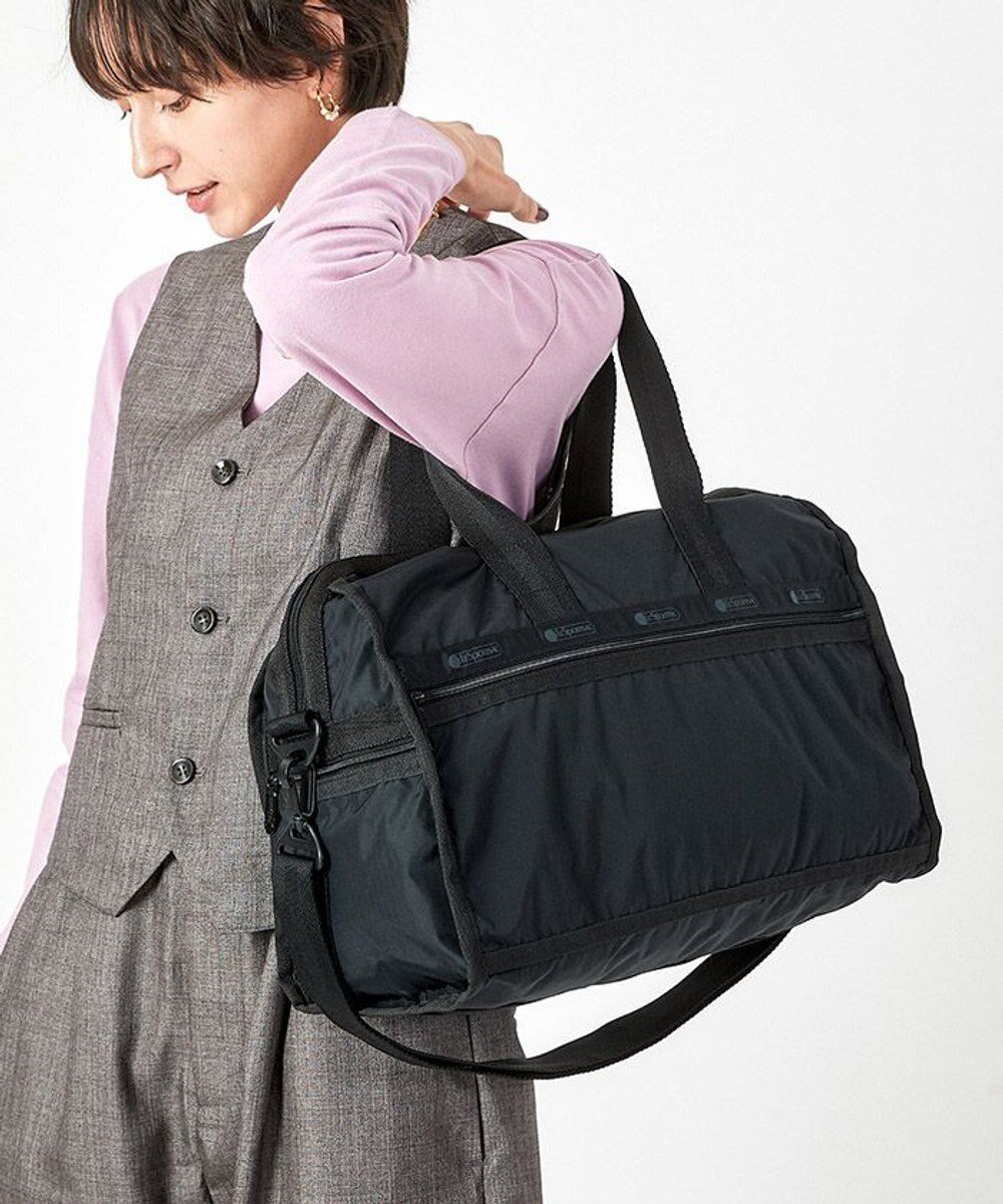 【レスポートサック/LeSportsac】のDELUXE MED WEEKENDER/リサイクルドブラックJP 人気、トレンドファッション・服の通販 founy(ファニー) 　ファッション　Fashion　レディースファッション　WOMEN　軽量　Lightweight　ショルダー　Shoulder　シンプル　Simple　トラベル　Travel　人気　Popularity　プリント　Print　ボストン　Boston　ボストンバッグ　Boston Bag　ポケット　Pocket　無地　Plain Color　おすすめ　Recommend　旅行　Travel　ビジネス 仕事 通勤　Business　 other-1|ID: prp329100002443372 ipo3291000000029069780