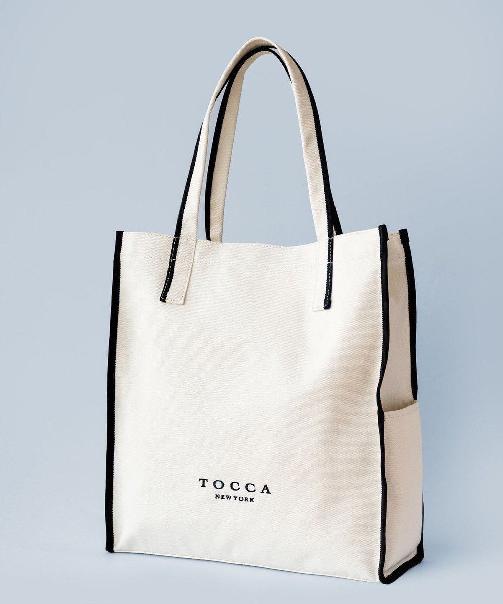 【トッカ/TOCCA】の【WEB限定&一部店舗限定】STRADA CANVAS TOTE L トートバッグ L インテリア・キッズ・メンズ・レディースファッション・服の通販 founy(ファニー) 　ファッション　Fashion　レディースファッション　WOMEN　バッグ　Bag　キャンバス　Canvas　コンパクト　Compact　シューズ　Shoes　シンプル　Simple　スクエア　Square　スポーツ　Sports　財布　Wallet　トリミング　Trimming　フォルム　Form　ポケット　Pocket　モダン　Modern　旅行　Travel　ビジネス 仕事 通勤　Business　アイボリー系|ID: prp329100002447301 ipo3291000000028614341