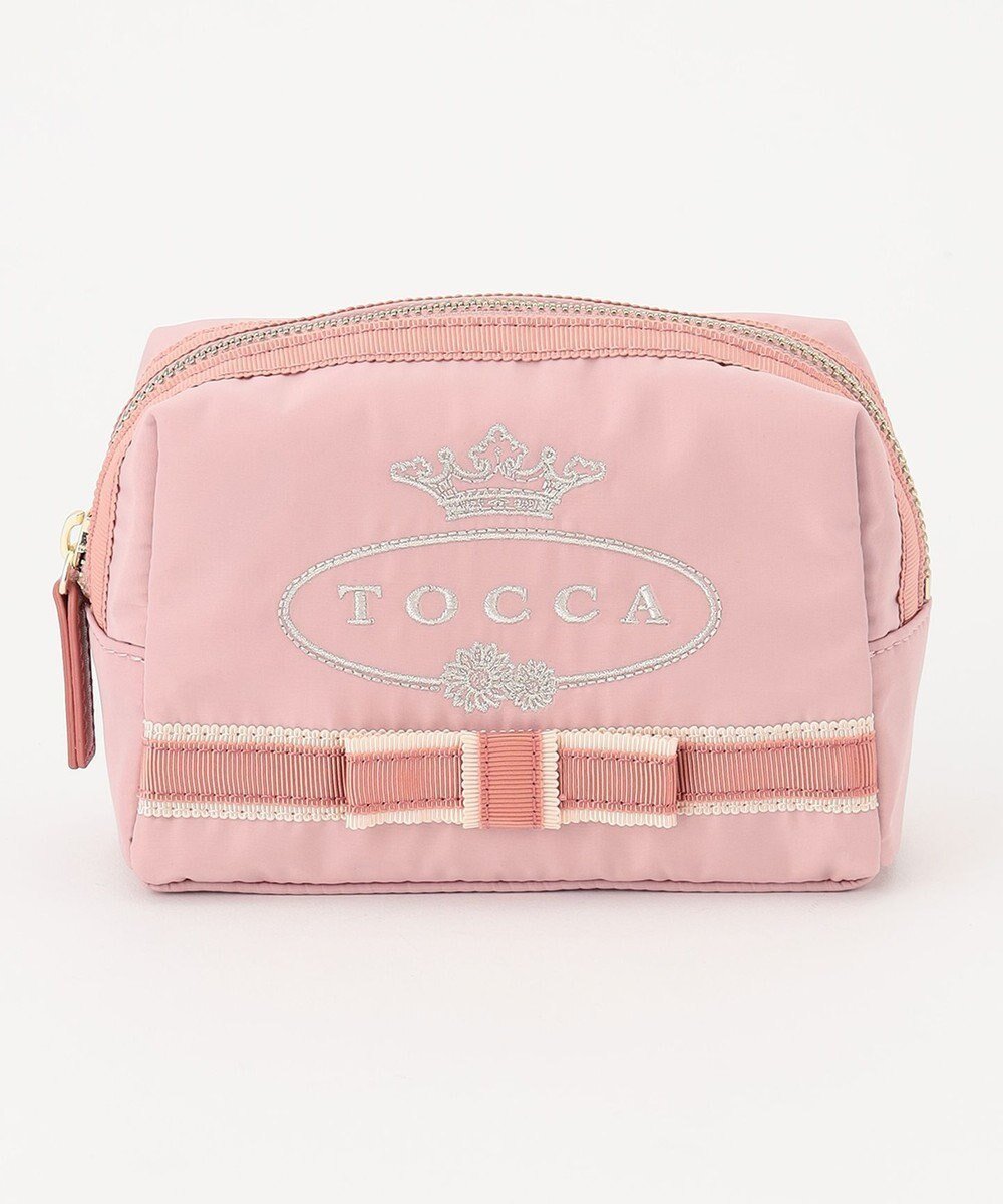 【トッカ/TOCCA】のLOGO POUCH ポーチ インテリア・キッズ・メンズ・レディースファッション・服の通販 founy(ファニー) 　ファッション　Fashion　レディースファッション　WOMEN　財布　Wallets　ポーチ　Pouches　おすすめ　Recommend　フォルム　Form　フラット　Flat　ベーシック　Basic　ポケット　Pocket　ポーチ　Pouch　エレガント 上品　Elegant　財布　Wallet　ピンク系|ID: prp329100002513348 ipo3291000000028572703