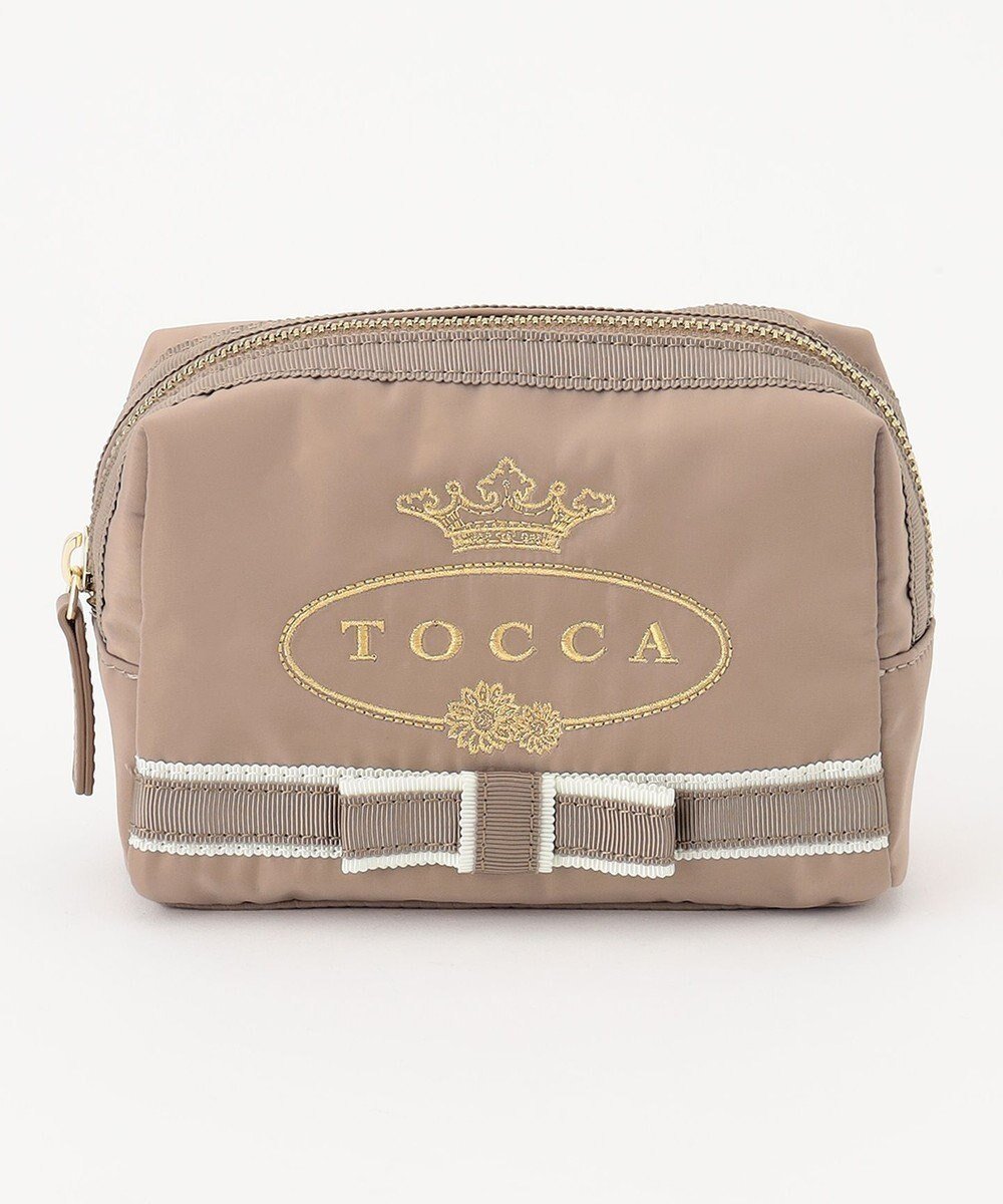 【トッカ/TOCCA】のLOGO POUCH ポーチ インテリア・キッズ・メンズ・レディースファッション・服の通販 founy(ファニー) 　ファッション　Fashion　レディースファッション　WOMEN　財布　Wallets　ポーチ　Pouches　おすすめ　Recommend　フォルム　Form　フラット　Flat　ベーシック　Basic　ポケット　Pocket　ポーチ　Pouch　エレガント 上品　Elegant　財布　Wallet　ベージュ系|ID: prp329100002513348 ipo3291000000028572704