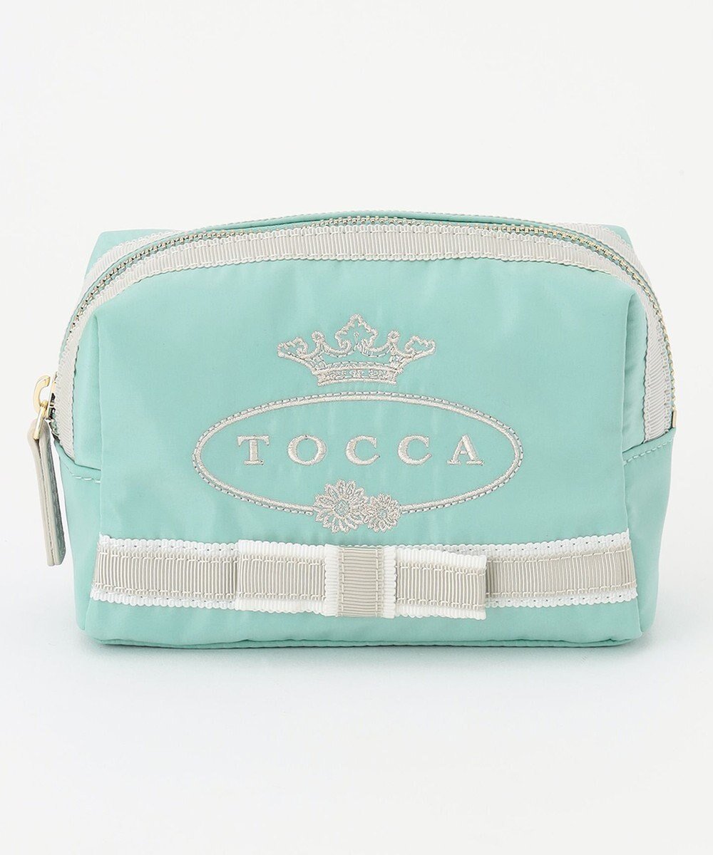 【トッカ/TOCCA】のLOGO POUCH ポーチ インテリア・キッズ・メンズ・レディースファッション・服の通販 founy(ファニー) 　ファッション　Fashion　レディースファッション　WOMEN　財布　Wallets　ポーチ　Pouches　おすすめ　Recommend　フォルム　Form　フラット　Flat　ベーシック　Basic　ポケット　Pocket　ポーチ　Pouch　エレガント 上品　Elegant　財布　Wallet　スカイブルー系|ID: prp329100002513348 ipo3291000000028572707