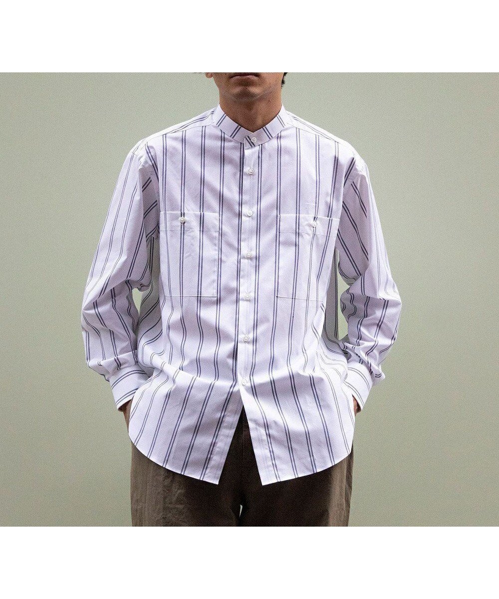 【カシヤマ/KASHIYAMA / MEN】のGIZA 100/2 バンドカラーシャツ 人気、トレンドファッション・服の通販 founy(ファニー) 　ファッション　Fashion　メンズファッション　MEN　トップス・カットソー　Tops/Tshirt/Men　シャツ　Shirts　ショルダー　Shoulder　スリット　Slit　トレンド　Trend　ドロップ　Drop　ポケット　Pocket　羽織　Haori　A/W・秋冬　Aw・Autumn/Winter・Fw・Fall-Winter　S/S・春夏　Ss・Spring/Summer　夏　Summer　 other-1|ID: prp329100002521170 ipo3291000000029081829