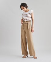 【グレース コンチネンタル/GRACE CONTINENTAL】のボーダーコンビサロペット 人気、トレンドファッション・服の通販 founy(ファニー) ファッション Fashion レディースファッション WOMEN ワンピース Dress オールインワン ワンピース All In One Dress サロペット Salopette A/W・秋冬 Aw・Autumn/Winter・Fw・Fall-Winter サロペット Overalls スリーブ Sleeve パターン Pattern フリル Frills フレンチ French プリント Print ボトム Bottom ボーダー Border メタル Metal ワイド Wide 定番 Standard |ID:prp329100002524013