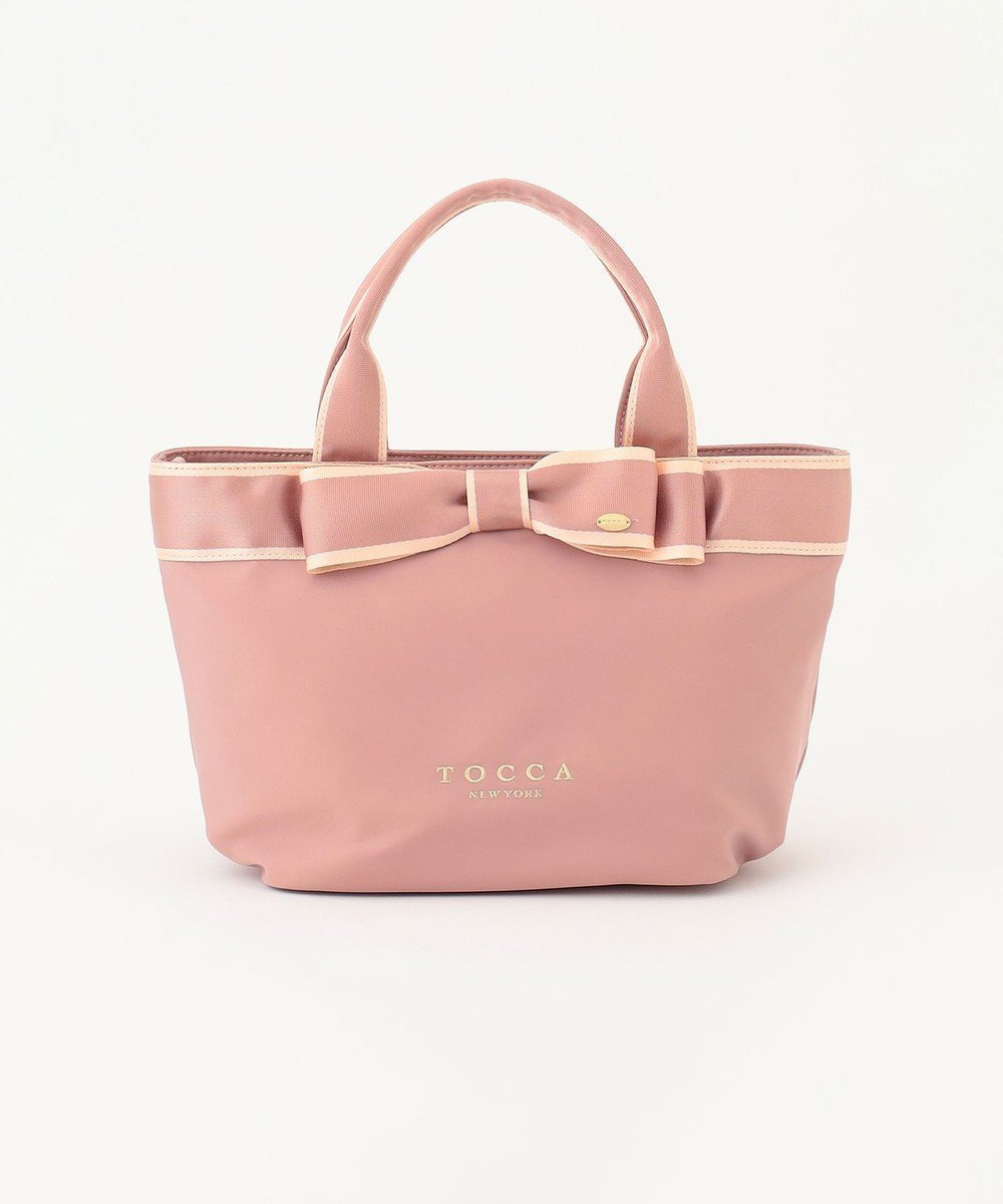 【トッカ/TOCCA】の【撥水】BICOLOR RIBBON TOTE トートバッグ インテリア・キッズ・メンズ・レディースファッション・服の通販 founy(ファニー) 　ファッション　Fashion　レディースファッション　WOMEN　バッグ　Bag　おすすめ　Recommend　シンプル　Simple　ポケット　Pocket　ポーチ　Pouch　リップ　Lip　リュクス　Luxe　ロマンティック　Romantic　財布　Wallet　ピンク系|ID: prp329100002575833 ipo3291000000026782967