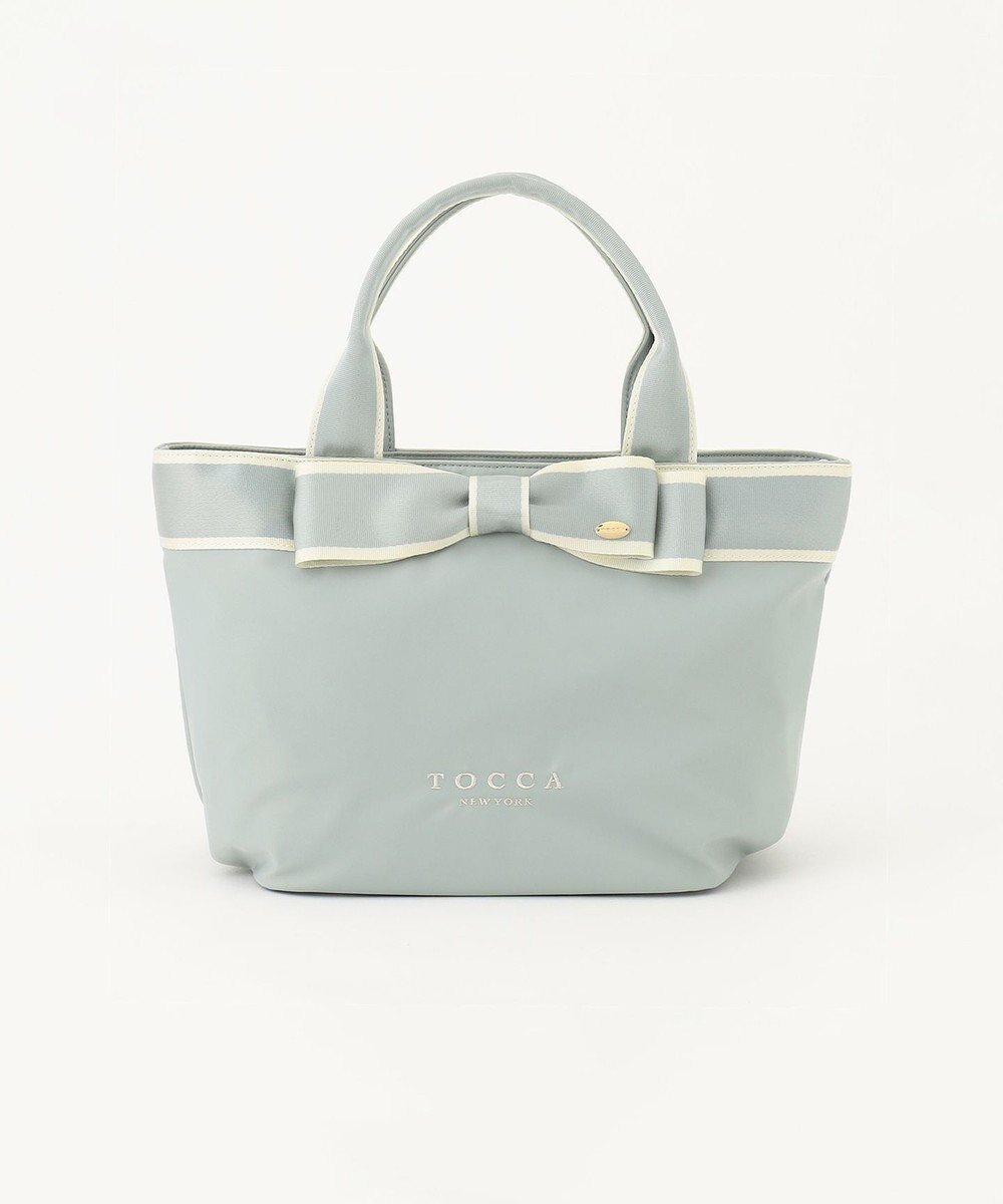 【トッカ/TOCCA】の【撥水】BICOLOR RIBBON TOTE トートバッグ インテリア・キッズ・メンズ・レディースファッション・服の通販 founy(ファニー) 　ファッション　Fashion　レディースファッション　WOMEN　バッグ　Bag　おすすめ　Recommend　シンプル　Simple　ポケット　Pocket　ポーチ　Pouch　リップ　Lip　リュクス　Luxe　ロマンティック　Romantic　財布　Wallet　スカイブルー系|ID: prp329100002575833 ipo3291000000026782969