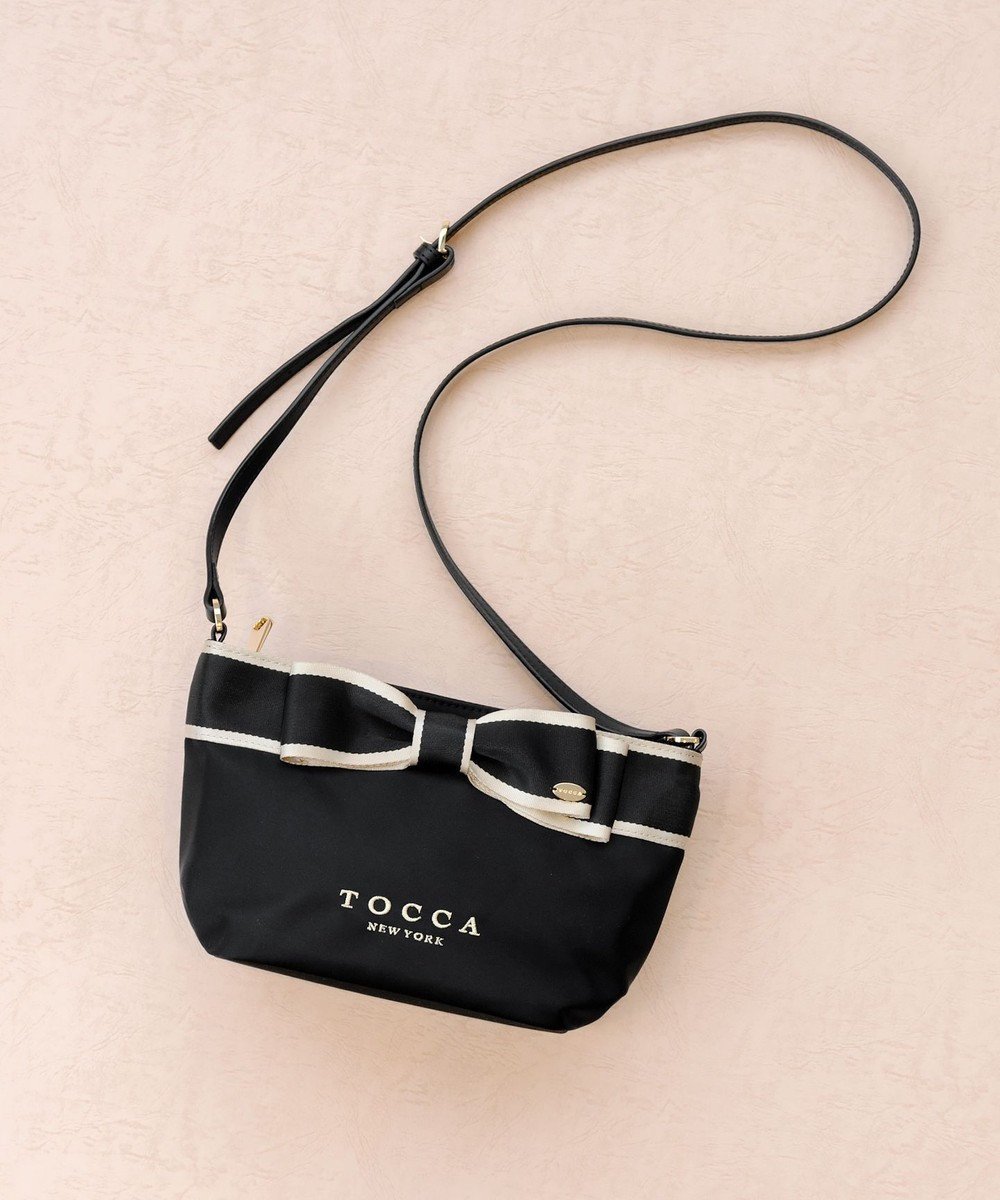 【トッカ/TOCCA】のBICOLOR RIBBON POCHETTE ポシェット インテリア・キッズ・メンズ・レディースファッション・服の通販 founy(ファニー) 　ファッション　Fashion　レディースファッション　WOMEN　シンプル　Simple　ポケット　Pocket　ポシェット　Pochette　リュクス　Luxe　財布　Wallet　ブラック系|ID: prp329100002575836 ipo3291000000026776706