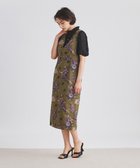 【グレース コンチネンタル/GRACE CONTINENTAL】のレイヤード刺繍ワンピース カーキ|ID: prp329100002581653 ipo3291000000026784893