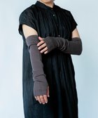 【アンドウール/AND WOOL】の〈上質な素材と手仕事から生まれた優しいニット〉コットンシルクカシミヤのアームカバー チャコールグレー|ID: prp329100002593332 ipo3291000000026783533