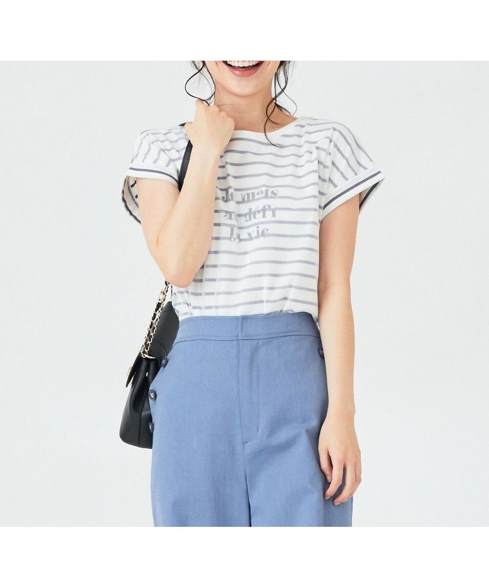 【エニィ スィス/any SiS】のシアーチュール Tシャツ 人気、トレンドファッション・服の通販 founy(ファニー) 　ファッション　Fashion　レディースファッション　WOMEN　トップス・カットソー　Tops/Tshirt　シャツ/ブラウス　Shirts/Blouses　ロング / Tシャツ　T-Shirts　カットソー　Cut and Sewn　送料無料　Free Shipping　S/S・春夏　Ss・Spring/Summer　インナー　Inner　カットソー　Cut And Sew　チュール　Tulle　フェミニン　Feminine　プリント　Print　ボーダー　Border　ポケット　Pocket　夏　Summer　春　Spring　 other-1|ID: prp329100002600734 ipo3291000000025730367