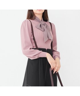 【エニィ スィス/any SiS】 【2WAY】リボン付き パフスリーブリブ ニット人気、トレンドファッション・服の通販 founy(ファニー) ファッション Fashion レディースファッション WOMEN トップス・カットソー Tops/Tshirt ニット Knit Tops A/W・秋冬 Aw・Autumn/Winter・Fw・Fall-Winter シフォン Chiffon シンプル Simple スリーブ Sleeve セーター Sweater フェミニン Feminine ポケット Pocket リボン Ribbon 再入荷 Restock/Back In Stock/Re Arrival 切替 Switching |ID:prp329100002644293