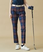 【23区 ゴルフ/NIJYUSANKU GOLF】のフレンチシックなスタイリングに!【WOMEN】チェック柄 テーパードパンツ ネイビー系3|ID: prp329100002662724 ipo3291000000026780537