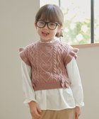 【エニファム/any FAM / KIDS】のニットベストレイヤードチュニック 人気、トレンドファッション・服の通販 founy(ファニー) ファッション Fashion キッズファッション KIDS トップス・カットソー Tops/Tees/Kids A/W・秋冬 Aw・Autumn/Winter・Fw・Fall-Winter インナー Inner セーター Sweater チュニック Tunic トレンド Trend ベスト Vest ポケット Pocket thumbnail ピンク×エクリュ|ID: prp329100002667382 ipo3291000000029393127