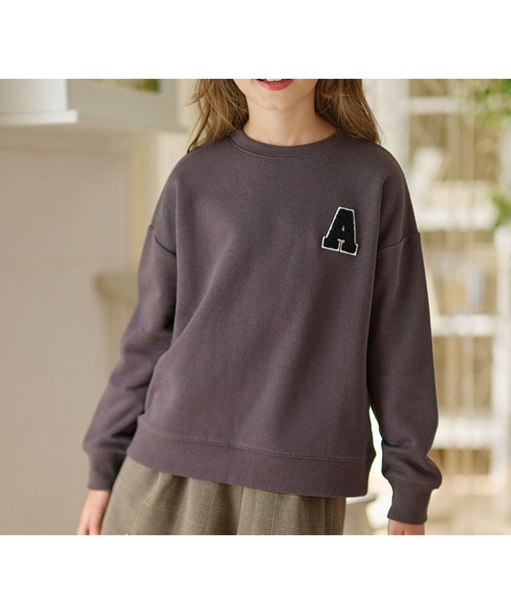 【エニファム/any FAM / KIDS】の刺繍トレーナー 人気、トレンドファッション・服の通販 founy(ファニー) 　ファッション　Fashion　キッズファッション　KIDS　トップス・カットソー　Tops/Tees/Kids　A/W・秋冬　Aw・Autumn/Winter・Fw・Fall-Winter　おすすめ　Recommend　スウェット　Sweat　トレーナー　Trainer　レオパード　Leopard　再入荷　Restock/Back In Stock/Re Arrival　秋　Autumn/Fall　 other-1|ID: prp329100002752961 ipo3291000000029392141