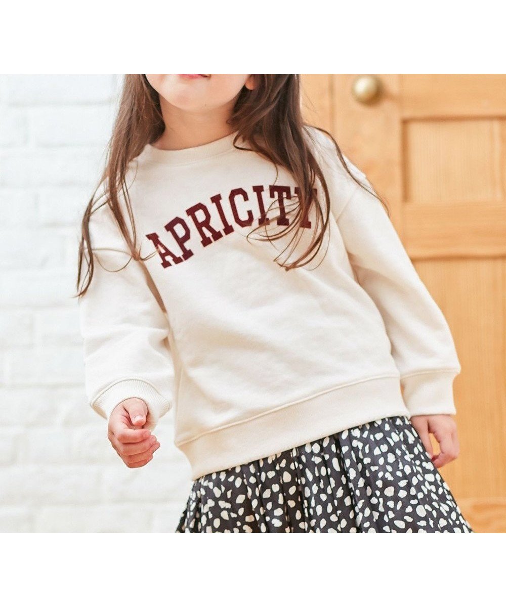 【エニファム/any FAM / KIDS】の刺繍トレーナー インテリア・キッズ・メンズ・レディースファッション・服の通販 founy(ファニー) 　ファッション　Fashion　キッズファッション　KIDS　トップス・カットソー　Tops/Tees/Kids　A/W・秋冬　Aw・Autumn/Winter・Fw・Fall-Winter　おすすめ　Recommend　スウェット　Sweat　トレーナー　Trainer　レオパード　Leopard　再入荷　Restock/Back In Stock/Re Arrival　秋　Autumn/Fall　エクリュ|ID: prp329100002752961 ipo3291000000029392148