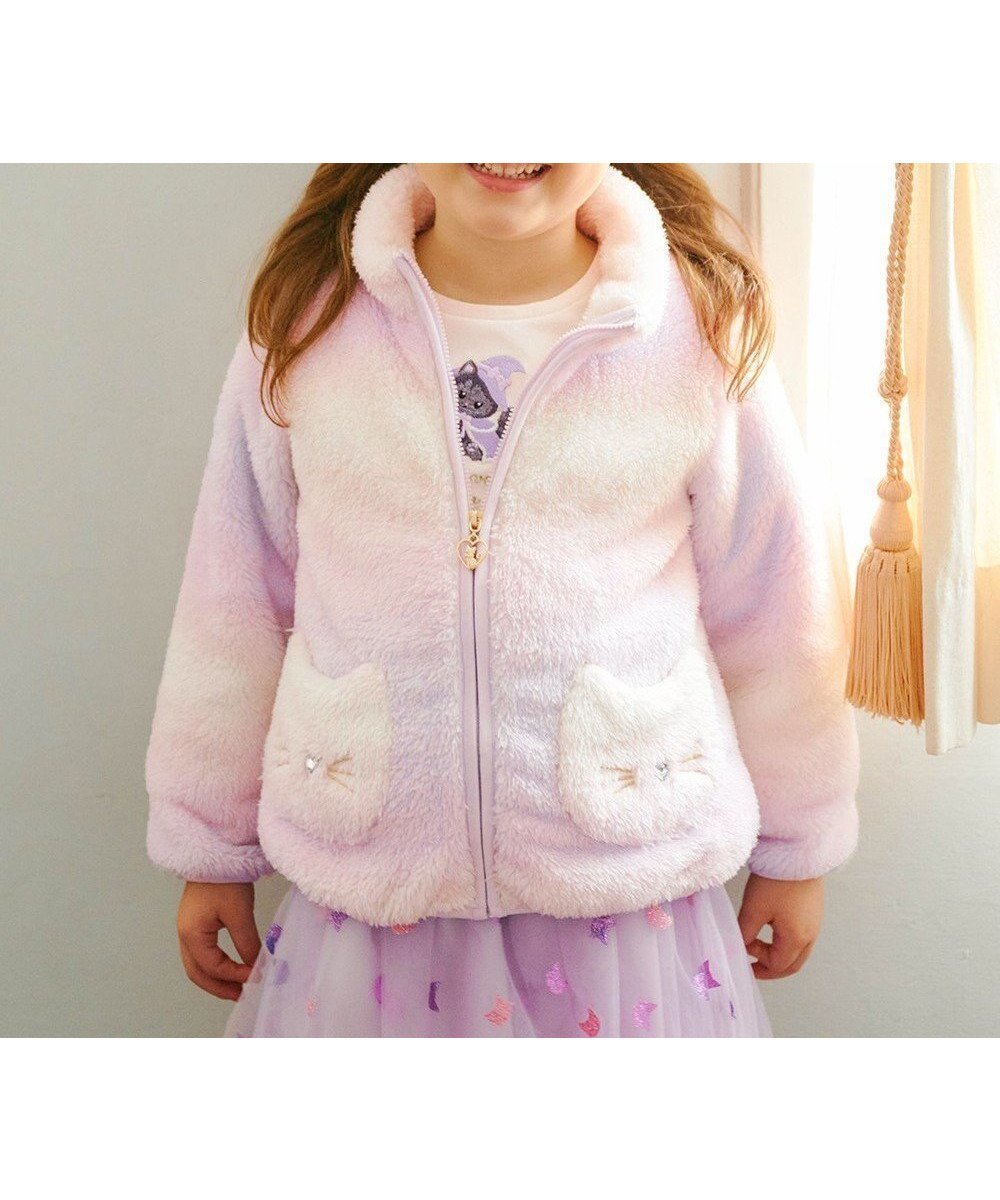 【エニファム/any FAM / KIDS】のネコポケットボアブルゾン インテリア・キッズ・メンズ・レディースファッション・服の通販 founy(ファニー) 　ファッション　Fashion　キッズファッション　KIDS Children’s Clothing　アウター　Coat Outerwear /Kids　イラスト　Illustration　洗える　Washable　ジャケット　Jacket　チャーム　Charm　定番　Standard　ネコ　Cat　パーカー　Hoodie　ビジュー　Bijou　ブルゾン　Blouson　ポケット　Pocket　モチーフ　Motif　ライナー　Liner　ラベンダー　Lavender　ループ　Loop　A/W・秋冬　Aw・Autumn/Winter・Fw・Fall-Winter　レインボー×ラベンダー|ID: prp329100002752968 ipo3291000000032086633