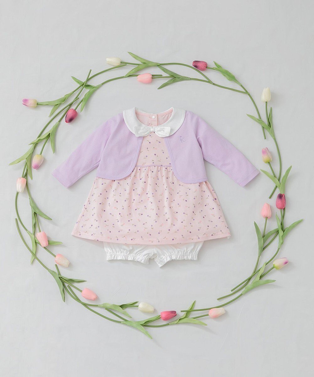 【組曲 / KIDS/KUMIKYOKU】の【80-90cm】Tulips Shower ワンピース 人気、トレンドファッション・服の通販 founy(ファニー) 　ファッション　Fashion　キッズファッション　KIDS　ワンピース　Dress/Kids　オレンジ　Orange　カーディガン　Cardigan　シンプル　Simple　チューリップ　Tulip　プリント　Print　ベビー　Baby　ラベンダー　Lavender　リボン　Ribbon　A/W・秋冬　Aw・Autumn/Winter・Fw・Fall-Winter　 other-1|ID: prp329100002768847 ipo3291000000028234831