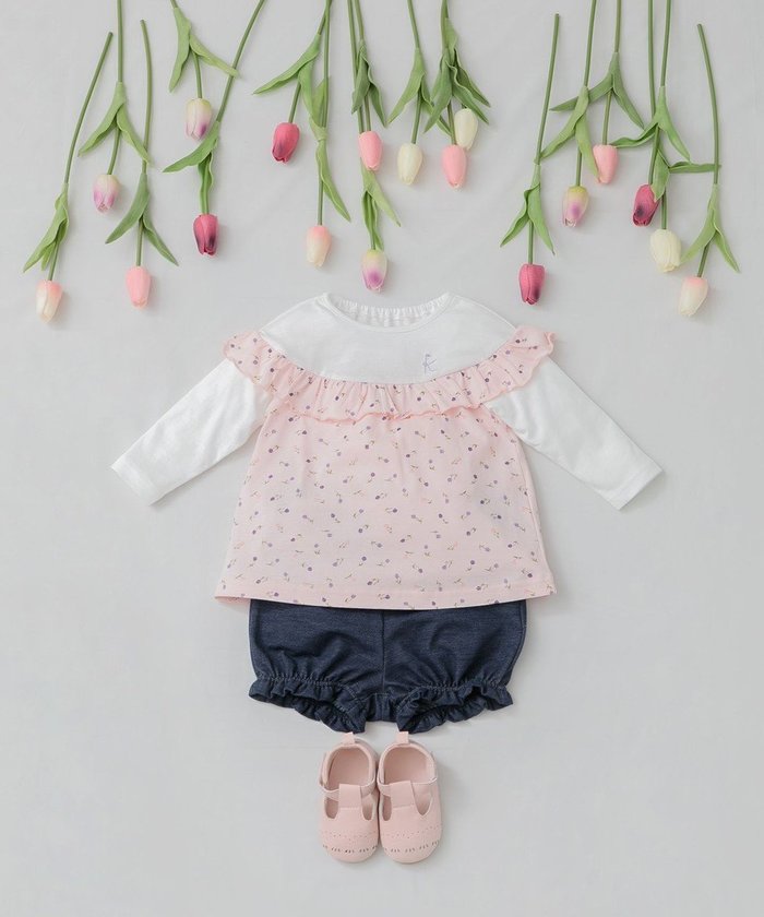 【組曲 / KIDS/KUMIKYOKU】の【80-90cm】Tulips Shower セットアップ インテリア・キッズ・メンズ・レディースファッション・服の通販 founy(ファニー) https://founy.com/ ファッション Fashion キッズファッション KIDS A/W・秋冬 Aw・Autumn/Winter・Fw・Fall-Winter オフショルダー Off Shoulder オレンジ Orange セットアップ Set Up チューリップ Tulip デニム Denim プリント Print ベビー Baby ラベンダー Lavender |ID: prp329100002768849 ipo3291000000029392234