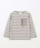 【シェアパーク/SHARE PARK】の【KIDS】ボートネックボーダーTシャツ グレージュ×オフボーダー|ID: prp329100002800628 ipo3291000000029391718