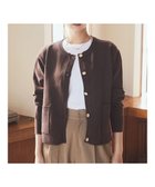 【イェッカ ヴェッカ/YECCA VECCA】のクルーネックニットカーディガン Brown|ID: prp329100002826604 ipo3291000000028442282