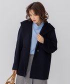 【23区/NIJYUSANKU】の【CLASSY.1月号掲載】ウールカシミヤビーバー フード付き ショートコート ネイビー系|ID: prp329100002826677 ipo3291000000028418816