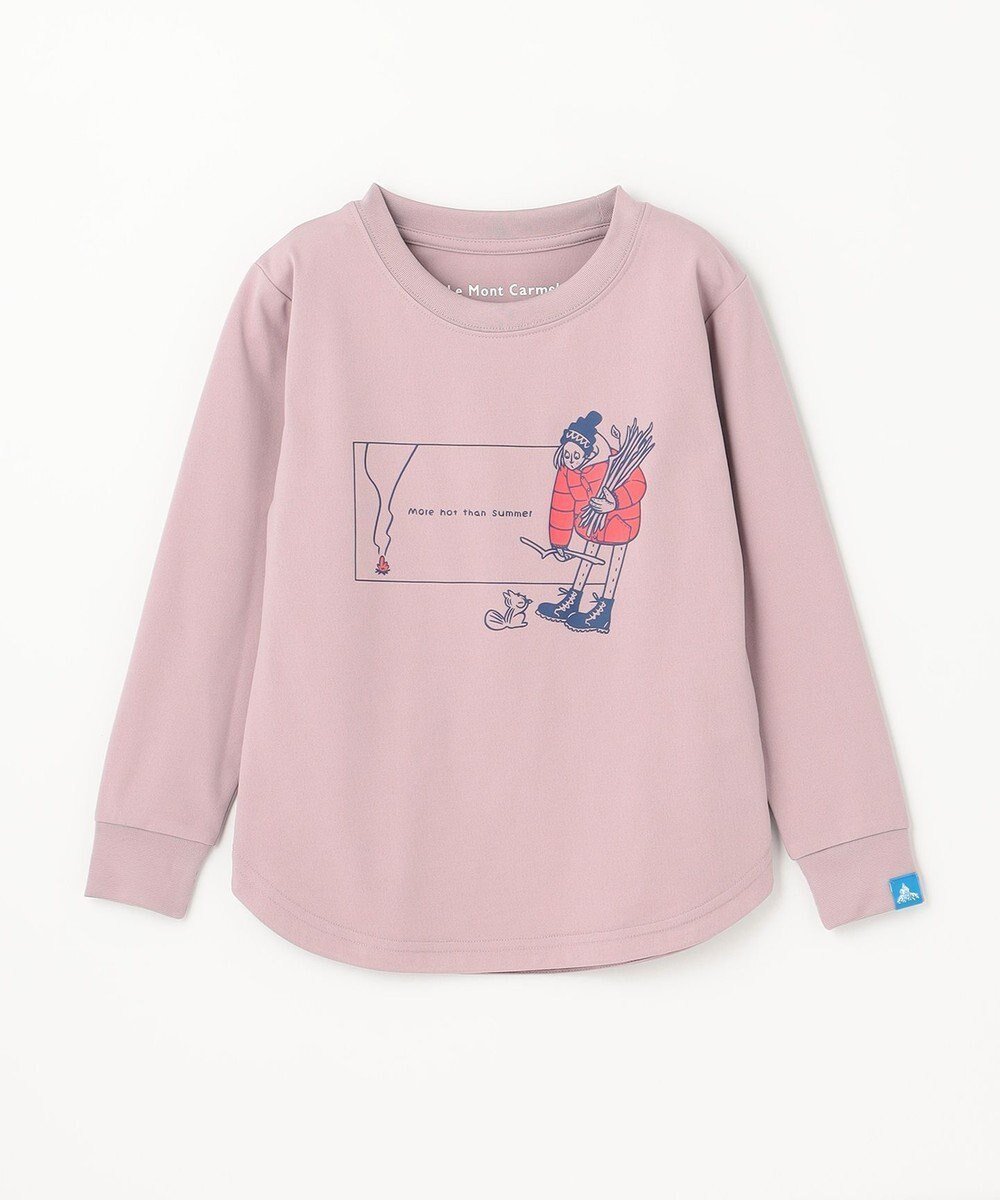 【シェアパーク/SHARE PARK】の【KIDS】吸水速乾 フロントプリントTシャツ インテリア・キッズ・メンズ・レディースファッション・服の通販 founy(ファニー) 　ファッション　Fashion　キッズファッション　KIDS　トップス・カットソー　Tops/Tees/Kids　A/W・秋冬　Aw・Autumn/Winter・Fw・Fall-Winter　カットソー　Cut And Sew　フロント　Front　プリント　Print　吸水　Water Absorption　スモークピンク|ID: prp329100002826801 ipo3291000000029391752