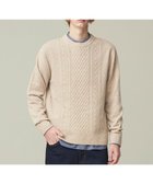 【ジェイ プレス/J.PRESS / MEN】の【Cash Lamb s Wool】ケーブルクルーネック ニット ベージュ系|ID: prp329100002863800 ipo3291000000027417553