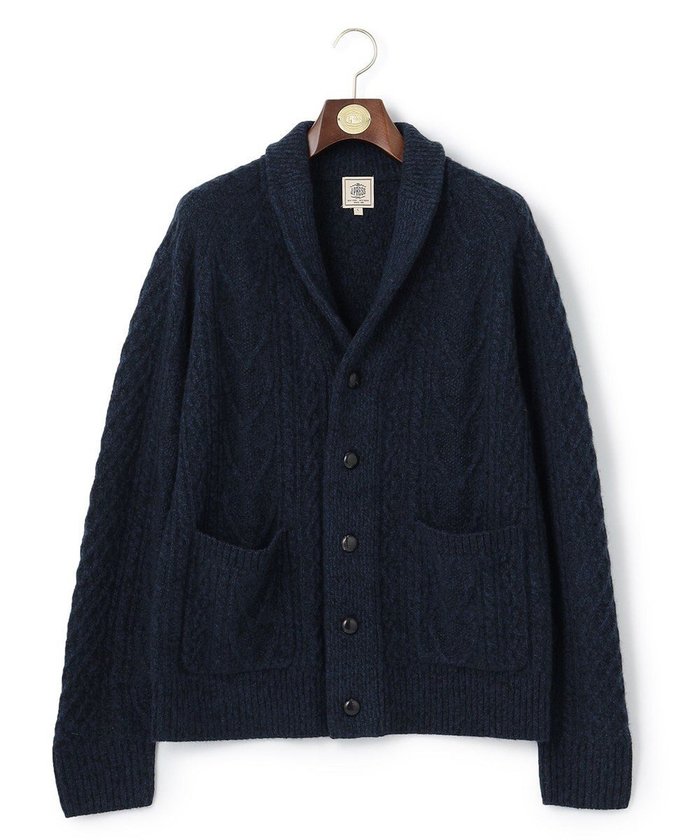 【ジェイ プレス/J.PRESS / MEN】の【Cash Lamb s Wool】ケーブルショール カーディガン インテリア・キッズ・メンズ・レディースファッション・服の通販 founy(ファニー) https://founy.com/ ファッション Fashion メンズファッション MEN トップス・カットソー Tops/Tshirt/Men カーディガン Cardigans A/W・秋冬 Aw・Autumn/Winter・Fw・Fall-Winter カシミヤ Cashmere カーディガン Cardigan ショール Shawl セーター Sweater 防寒 Cold Protection |ID: prp329100002886176 ipo3291000000027401139