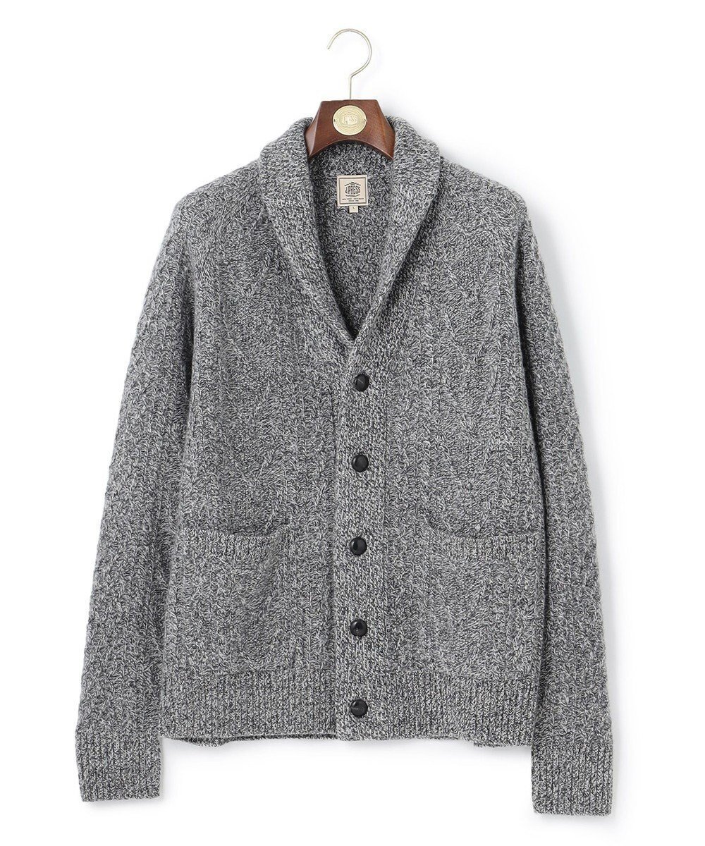 【ジェイ プレス/J.PRESS / MEN】の【Cash Lamb s Wool】ケーブルショール カーディガン インテリア・キッズ・メンズ・レディースファッション・服の通販 founy(ファニー) 　ファッション　Fashion　メンズファッション　MEN　トップス・カットソー　Tops/Tshirt/Men　カーディガン　Cardigans　A/W・秋冬　Aw・Autumn/Winter・Fw・Fall-Winter　カシミヤ　Cashmere　カーディガン　Cardigan　ショール　Shawl　セーター　Sweater　再入荷　Restock/Back In Stock/Re Arrival　防寒　Cold Protection　グレー系|ID: prp329100002886176 ipo3291000000029437432