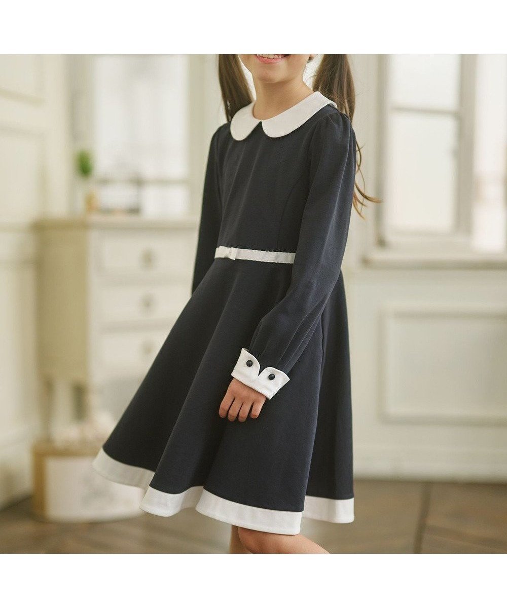 【組曲 / KIDS/KUMIKYOKU】の【110-140cm】モダンネイビー ワンピース インテリア・キッズ・メンズ・レディースファッション・服の通販 founy(ファニー) 　ファッション　Fashion　キッズファッション　KIDS　ワンピース　Dress/Kids　おすすめ　Recommend　カーディガン　Cardigan　ジャケット　Jacket　フレア　Flare　ボレロ　Bolero　エレガント 上品　Elegant　切替　Switching　A/W・秋冬　Aw・Autumn/Winter・Fw・Fall-Winter　ネイビー系|ID: prp329100002889398 ipo3291000000031589106