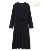 【ベイジ,/BEIGE,】のCINDY / カシュクールロングスリーブワンピース Navy x Black|ID:prp329100002918951