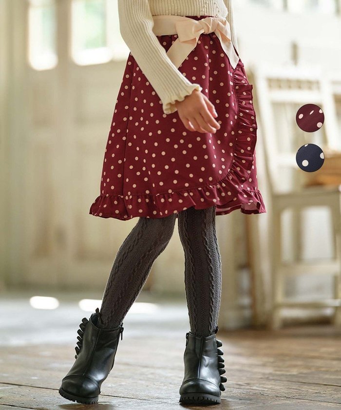 【組曲 / KIDS/KUMIKYOKU】の【110-140cm】Lady Dot スカート インテリア・キッズ・メンズ・レディースファッション・服の通販 founy(ファニー) https://founy.com/ ファッション Fashion キッズファッション KIDS A/W・秋冬 Aw・Autumn/Winter・Fw・Fall-Winter ドット Dot ラップ Wrap |ID: prp329100002922185 ipo3291000000029391356