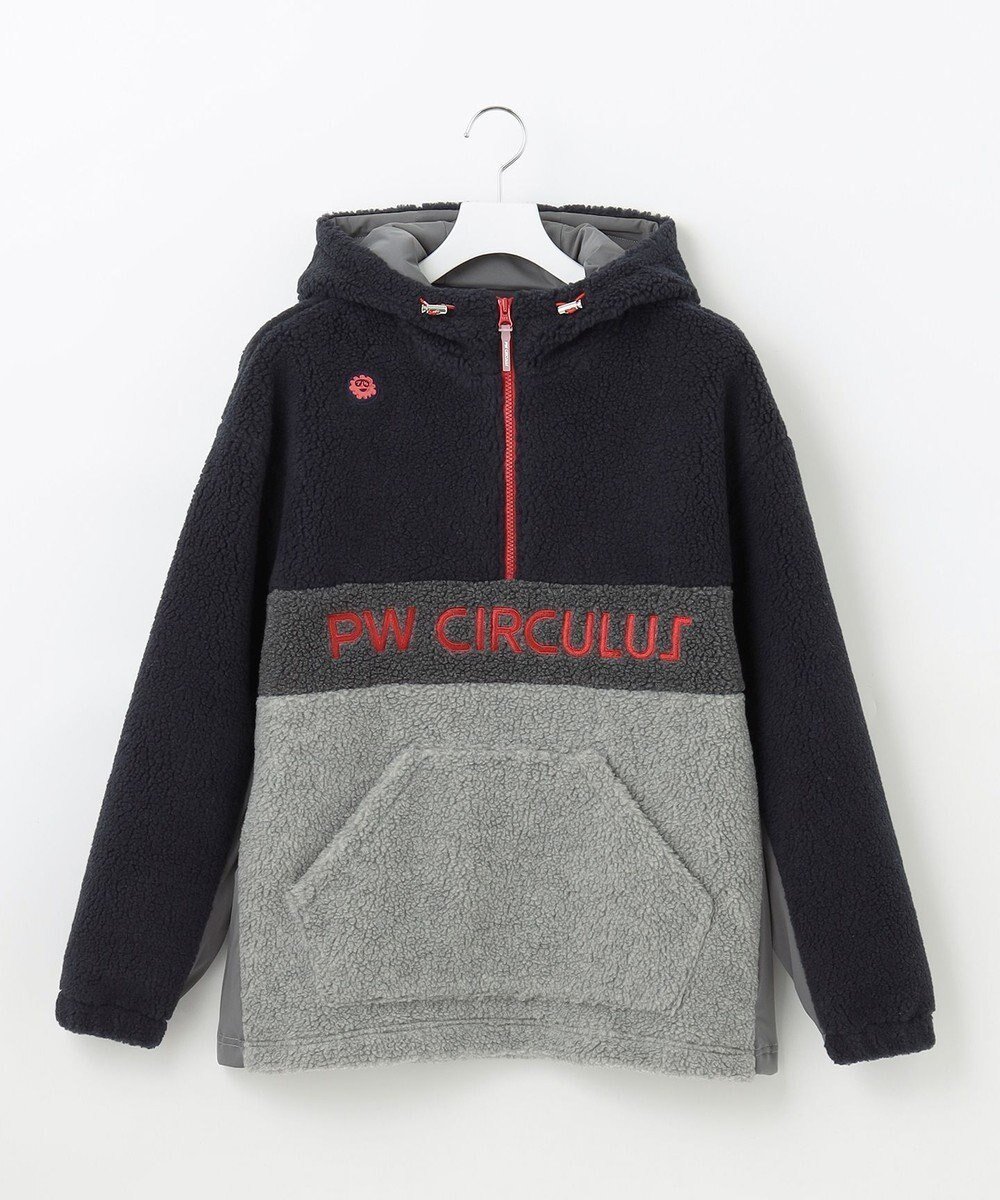 【ピーダブリュサーキュラス/PW CIRCULUS / MEN】の【MEN】【撥水/防風】ボア ハーフジップ フーデッド プルオーバー インテリア・キッズ・メンズ・レディースファッション・服の通販 founy(ファニー) 　ファッション　Fashion　メンズファッション　MEN　アウター　Coats Outerwear/Men　A/W・秋冬　Aw・Autumn/Winter・Fw・Fall-Winter　コーティング　Coating　ジャケット　Jacket　ストレッチ　Stretch　ポケット　Pocket　ネイビー系|ID: prp329100002927220 ipo3291000000029078555