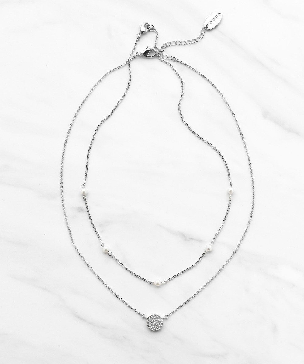 【トッカ/TOCCA】のDAHLIA LAYERED NECKLACE 淡水パール レイヤード ネックレス インテリア・キッズ・メンズ・レディースファッション・服の通販 founy(ファニー) 　ファッション　Fashion　レディースファッション　WOMEN　ジュエリー　Jewelry　ネックレス　Necklaces　おすすめ　Recommend　アクセサリー　Accessories　ギフト プレゼント　Gift Present　ネックレス　Necklace　パール　Pearl　ビジュー　Bijou　ポーチ　Pouch　エレガント 上品　Elegant　シルバー系|ID: prp329100002940461 ipo3291000000028414061