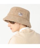 【ムーンバット/MOONBAT】のPAUL JOE ACCESSOIRES 【サイズ調整可】バケットハット ボア ねこ刺繍ワッペン ヌネットモチーフ ベージュ|ID: prp329100002940573 ipo3291000000028419584