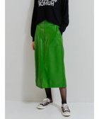 【イェッカ ヴェッカ/YECCA VECCA】のフェイクレザーZIPナロースカート1 Green|ID: prp329100002944278 ipo3291000000028415405